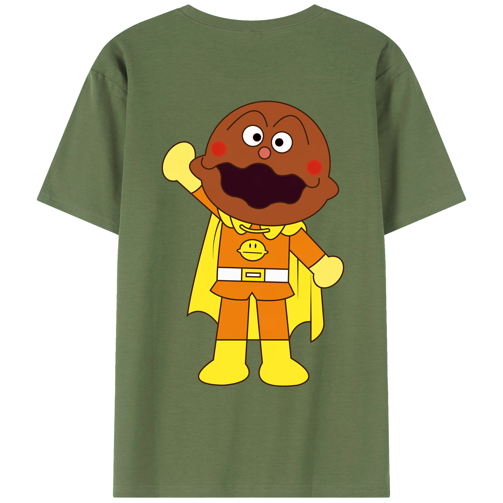 （画像用） アンパンマン Anpanman 綿100％ メンズ半袖Tシャツ（バックプリント） 通気性